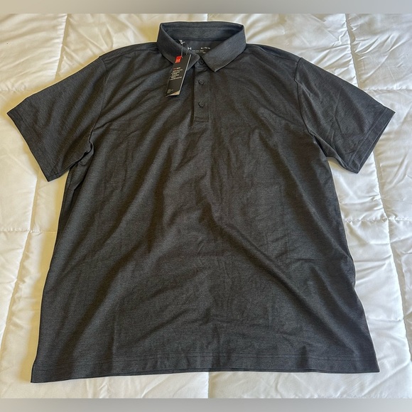 New Men’s Under Armour Grey Polo Sz XL Loose - Picture 1 of 3